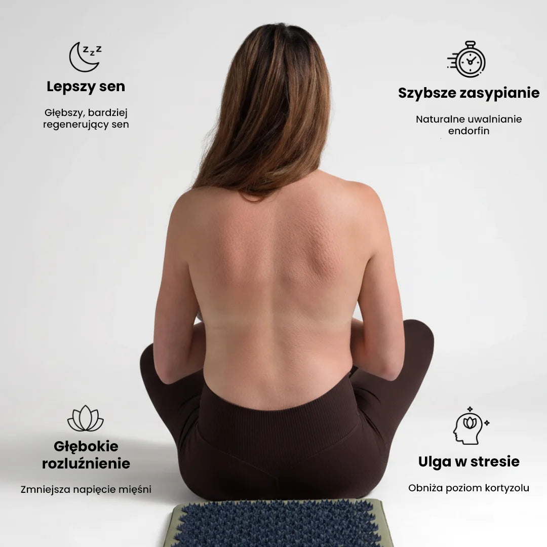 Calmra - Mata Do Akupresury | Ekologiczna, Relaksująca, Przenośna 70x40 cm